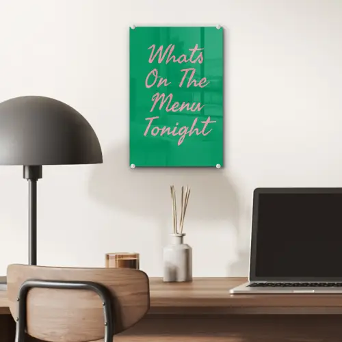 Menu - Quote - Roze plexiglas 5mm klein -sfeer6