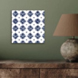Tegelmotief - Blauw - Wit - Bloem aluminium wit klein 46 -sfeer2