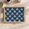 Modern - Patroon - Blauw Dienblad Rechthoek middel 911 -USP_Formaat