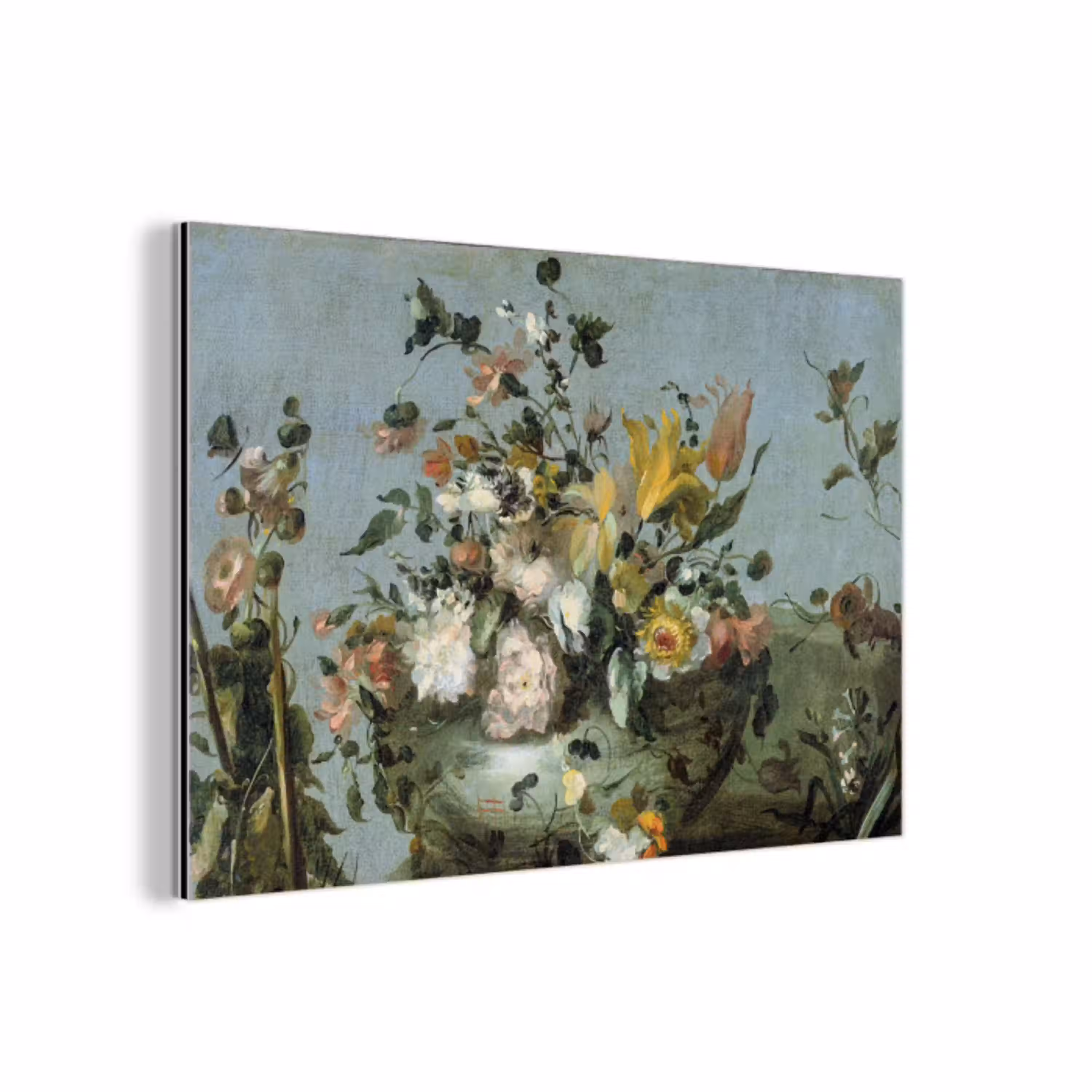Bloemen - Oude Meesters - Olieverf aluminium wit klein -3d
