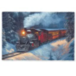 Trein - Kerst - Sneeuw - Kersttrein Deurmat klein -zkaufland3d