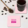 Bisou - Roze - Minimalistisch onderzetter kurk middel -sfeer2