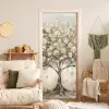 Boom - Beige - Goud - Verflook - Grijs deurposter klein -sfeer2