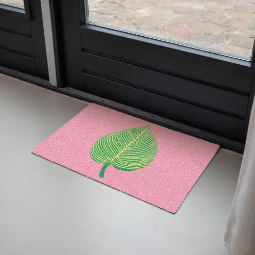 Illustratie - Blad - Minimalistisch - Groen Deurmat klein -sfeer2