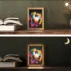 Graffiti - Sport - Voetbal - Verf - Bal Light Box met kabel (Tafellamp) klein -sfeer3