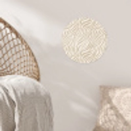 Zebra - Patroon - Beige Wandcirkel behangsticker klein 186 -sfeer4
