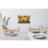 Bloemen - Geel - Wazig Muursticker klein -eettafel