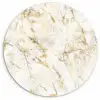Goud - Licht - Nerf - Marmer Wandcirkel kunststof plaat 5mm dik klein 188 -3d
