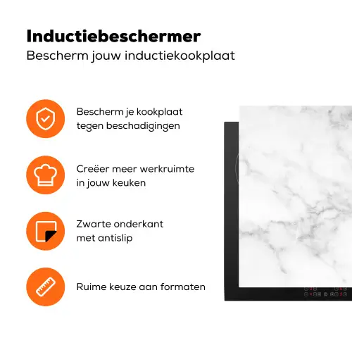 Elegantie van Wit Marmer Inductie beschermer vinyl 3mm klein -zzzzzzz-td-ups