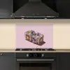 Sushi - Rolletjes - Steentjes - Kleurrijk keuken achterwand spatscherm klein -sfeer1