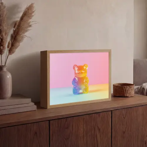 Pastel - Snoep Light Box met batterij (Wandlamp) middel -sfeer2