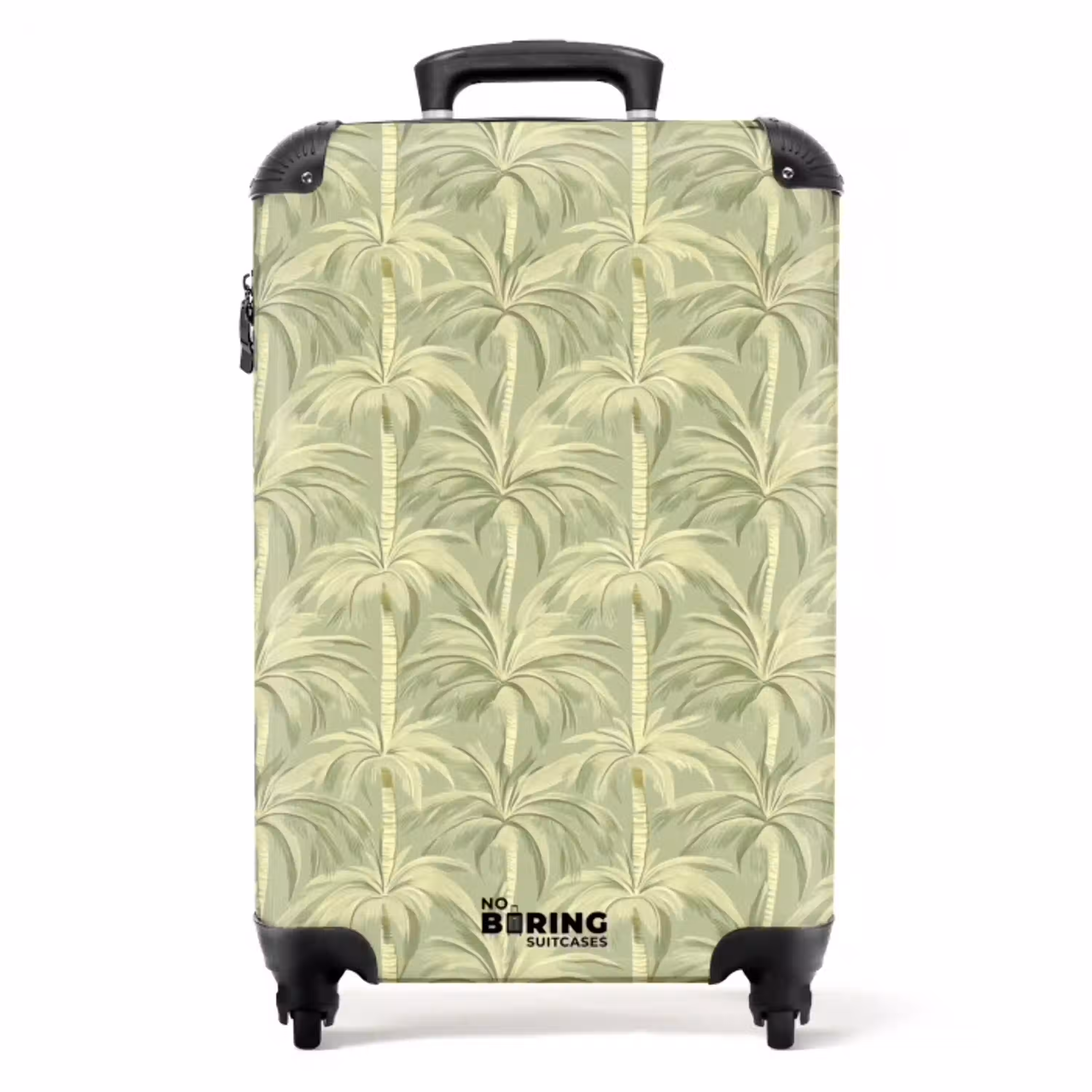 Palmwoud - Tropisch - Groen NBS - Handbagage koffer - Volwassenen Unisex middel -productfoto_recht