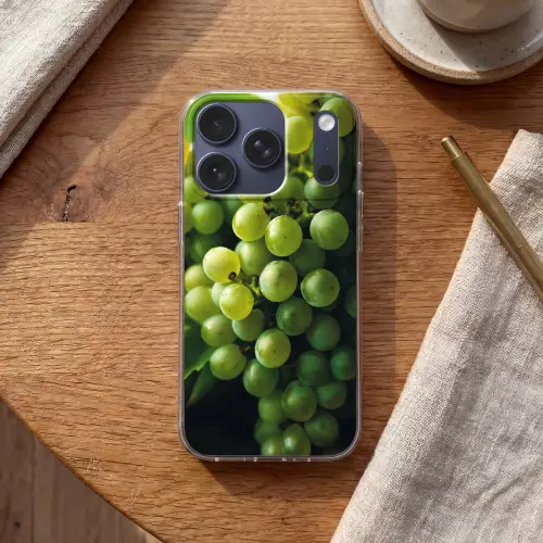 Druiven - Tros - Groen Telefoonhoesje iPhone 17 Pro klein -sfeer1