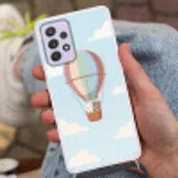 Luchtballon - Beren - Pastel Hoesje Samsung Galaxy A52 5G met koord klein -sfeer3