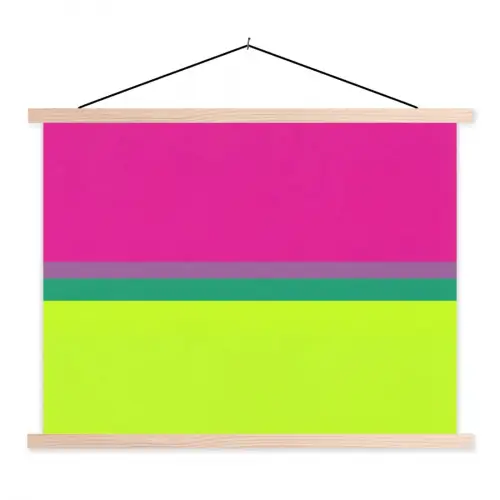 Strepen - Modern - Kleurrijk textielposter latten blank klein -3d