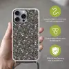 Terrazzo -  Patroon - Grijs Hoesje iPhone 16 Pro Max met koord klein 804 -sfeer2_NL