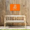 Oranje - Blauw - Go get that dream Tuinposter op houten frame 2 cm dik klein -sfeer4