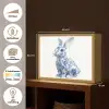 Delftsblauw - Haasje - Wit Light Box met batterij (Wandlamp) middel -USP_websiteoverzichtNL