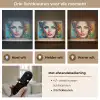 Gezicht - Vrouw - Olieverf - Kleurrijk - Kunst Light Box met batterij (Wandlamp) middel -USP_lichtkleurNL