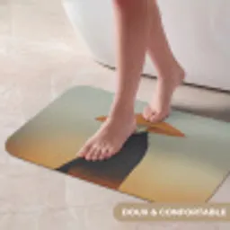Minimalistisch - Silhouet - Oranje Badmat klein -USP_ZachtFR