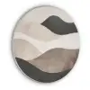 Abstract - Landschap - Golven - Crèmekleur Akoestische PET Vilt - Rond klein -3d