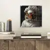 Tijger - Kokskleding - Bruin plexiglas 5mm klein -sfeer1
