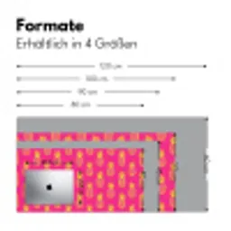 Ananas - Trendy - Roze Muismat XXL klein 681 -ysfeer5_duits