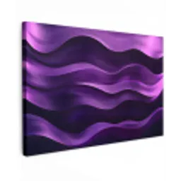 Golven - Abstract - Paars canvas 2cm klein -z3d