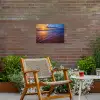 Zee - Strand - Zonsondergang - Wolken - Horizon Tuinposter op houten frame 2 cm dik klein -sfeer3