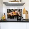 Vrouw - Hamburger - Bontjas Inductie beschemer met haakjes klein -sfeer2