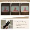 Hond - Overhemd - Bloemen - Bril Light Box met batterij (Wandlamp) middel -USP_dimbaarNL