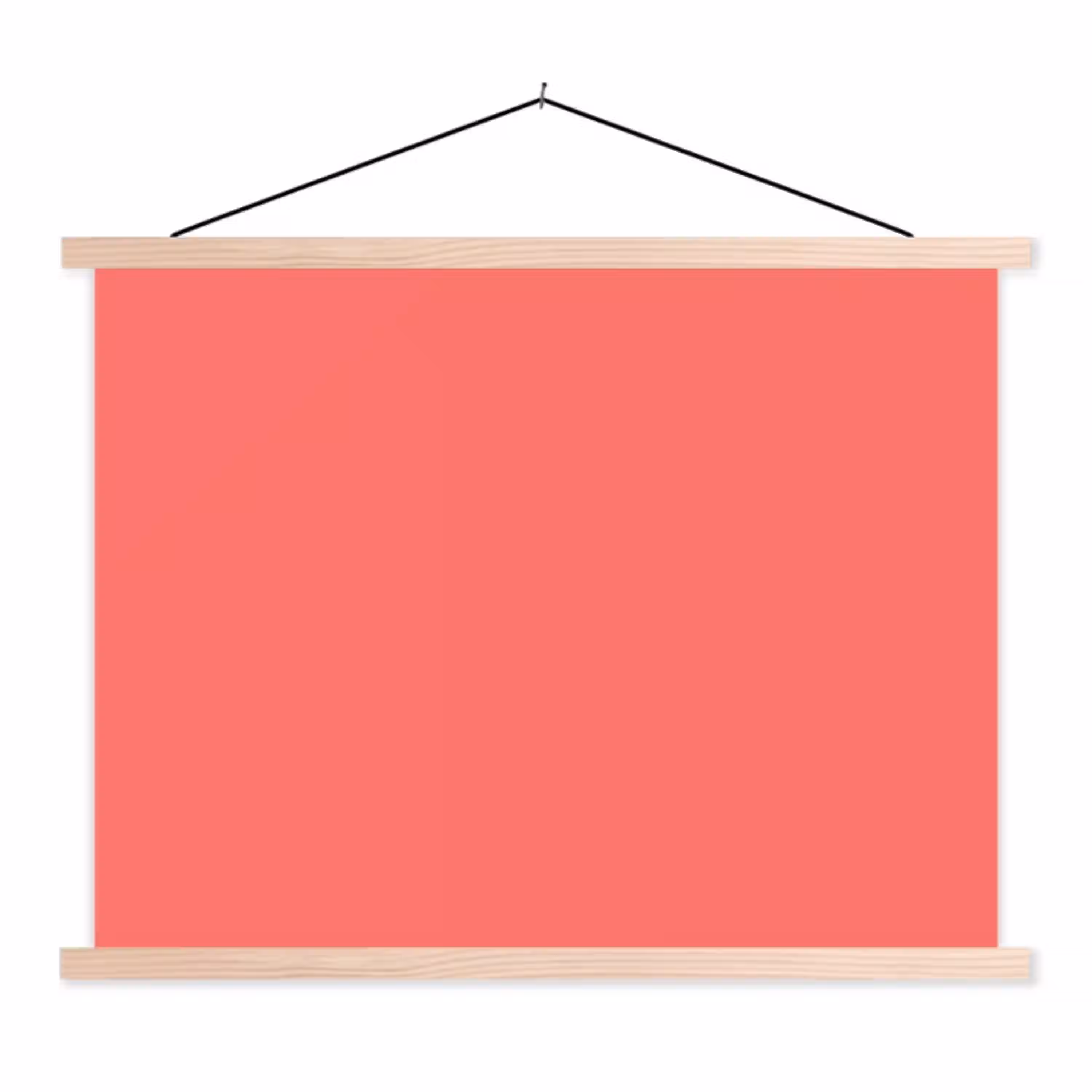 Coral - Punch - Koraal textielposter latten blank klein 122 -3d