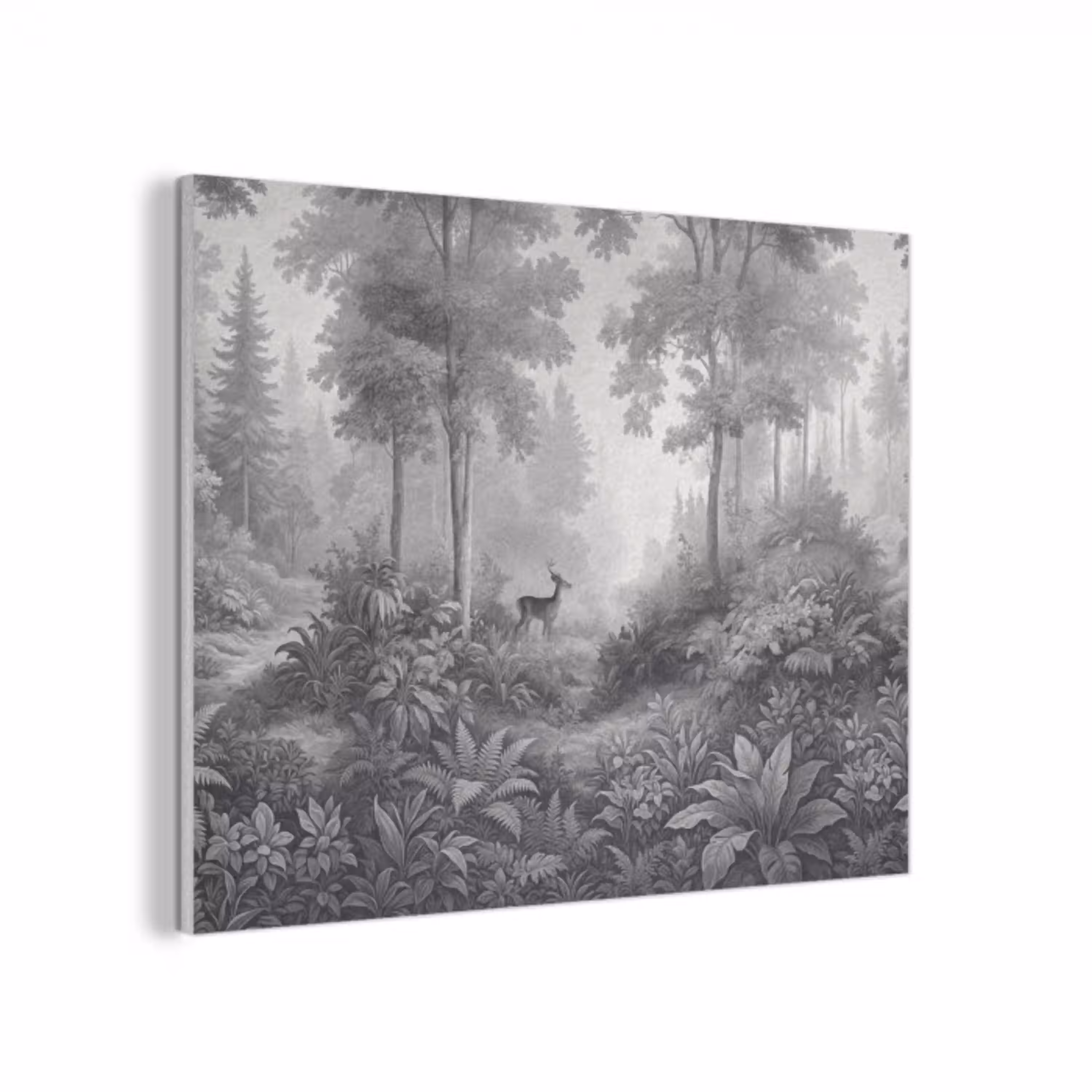Bos - Hert - Zwart - Wit PET vilt klein -3d
