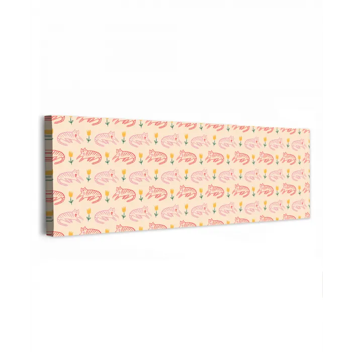 Rood - Roze - Katten - Bloemen canvas 2cm klein 828 -z3d