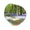 Bos - Pad - Bloemen - Paars - Groen - Natuur Wandcirkel Organisch Forex 3mm klein -3d