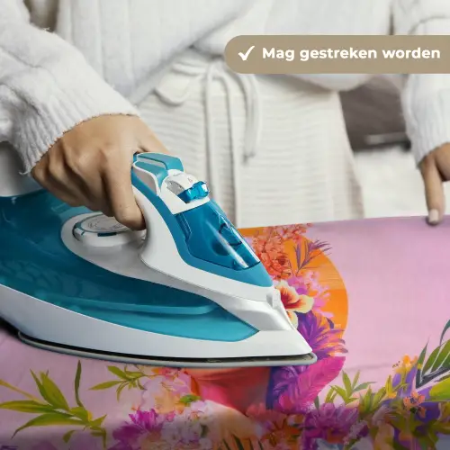 Vrouw - Abstract - Cirkel - Bloemen Wandkleed katoen klein -sfeer9