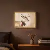 Gewei - Kerst - Rendier - Rood Light Box met batterij (Wandlamp) middel -sfeer4