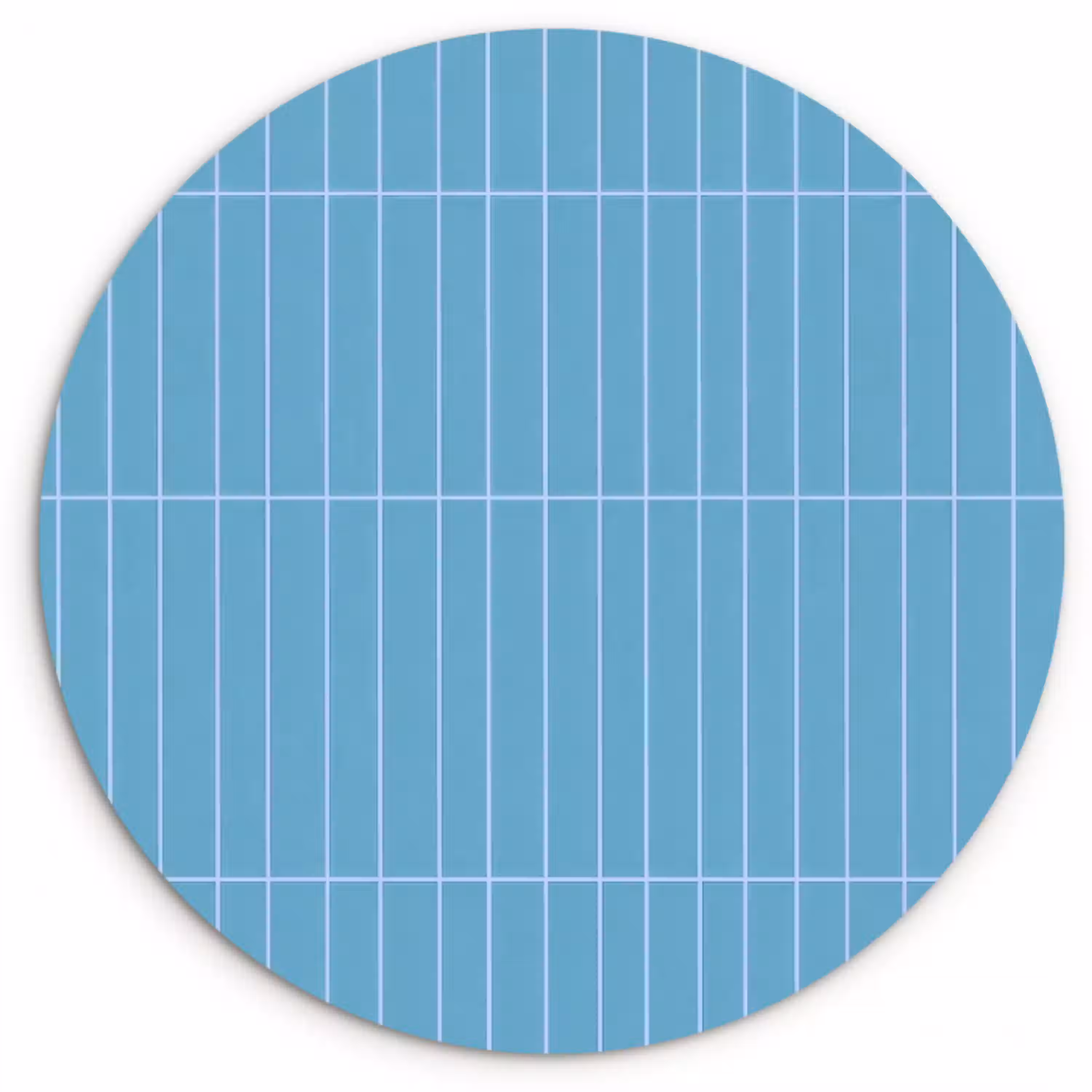 Tegel - Langwerpig - Patroon - Blauw Wandcirkel kunststof plaat 5mm dik klein 188 -3d