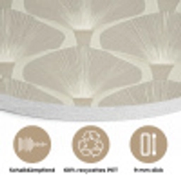 Paneel - Ginkgo - Zand Akoestische PET Vilt - Rond klein 838 -closeup_DE