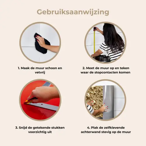 Druppels - Organisch - Goud keuken achterwand 2 middel 871 -gebruiksaanwijzing_NL