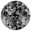 Zomer - Vlinder - Zwart - Grijs Wandcirkel plexiglas klein 852 -3d