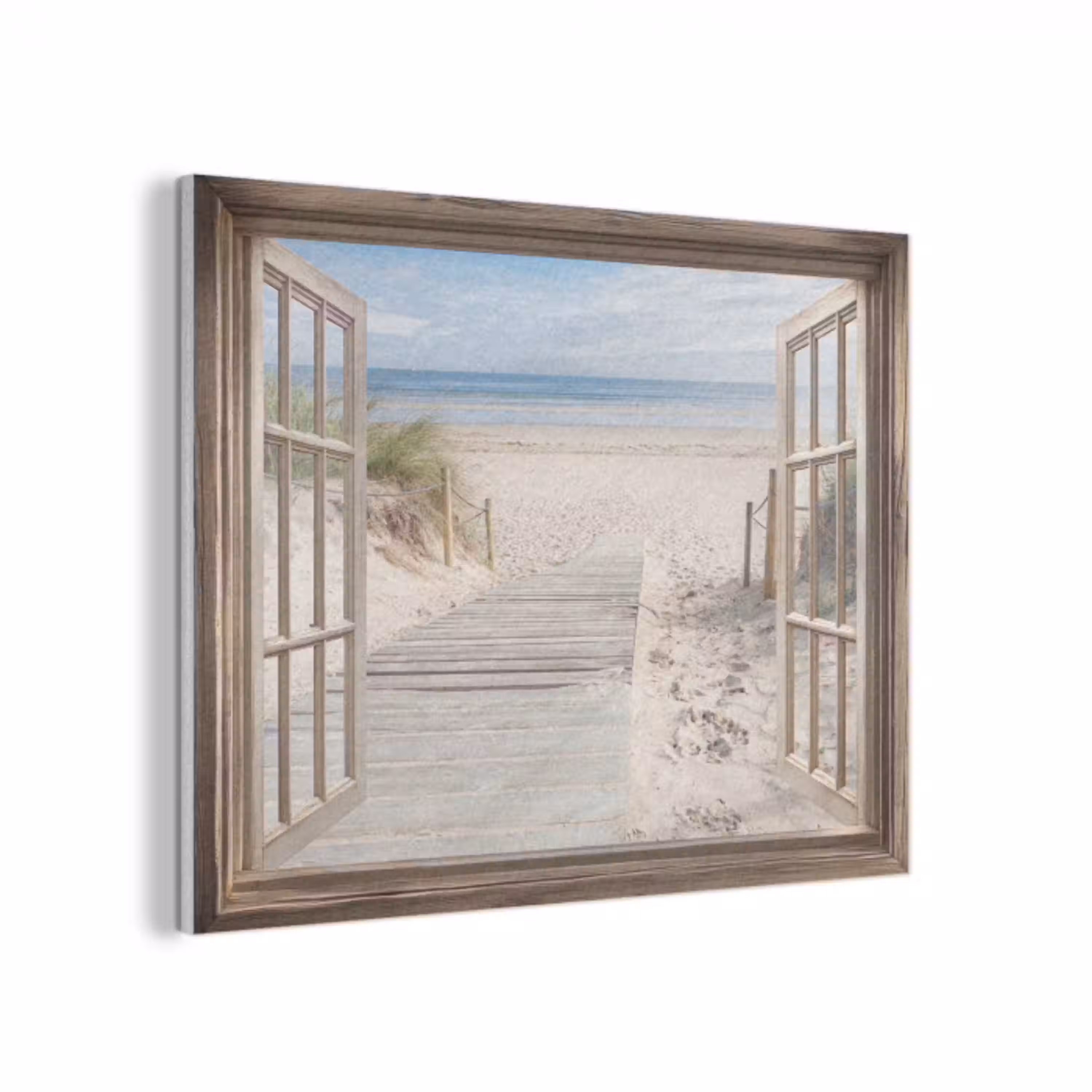 Doorkijk - Strand - Duinen - Pad - Landschap PET vilt klein -3d