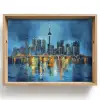 Skyline Toronto - Water - Stadslichten - Toren Dienblad Rechthoek middel -z3d_shopping