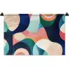 Abstract - Blauw - Roze Wandkleed katoen klein -zz3d