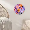 Bloemen - Kleurrijk - Bladeren Wandcirkel plexiglas klein -sfeer5