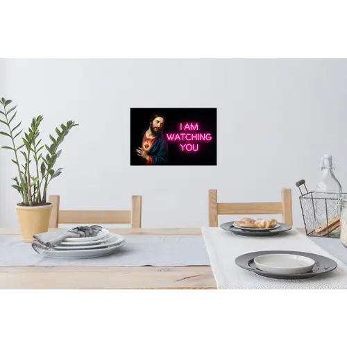 Man - Tekst - Neon Muursticker klein -eettafel