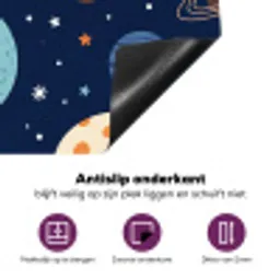 Ruimte - Planeten - Kleurrijk Inductie beschermer vinyl 3mm klein -zzzzzzz-cc-onderkant