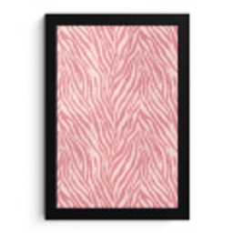 Zebra - Print - Roze fotolijst zwart zonder passe partout klein 224 -3d