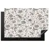 Classic - Black - White - Floral Inductie beschermer vinyl 3mm klein 276 -3d