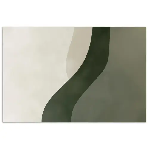 Japandi - Groen - Abstract - Modern poster papier klein -3d